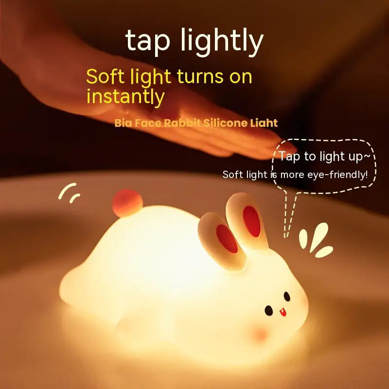 Soft Touch Rabbit LED Night Light