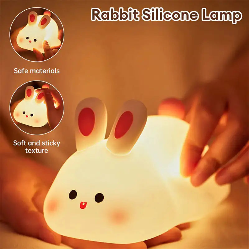 Soft Touch Rabbit LED Night Light