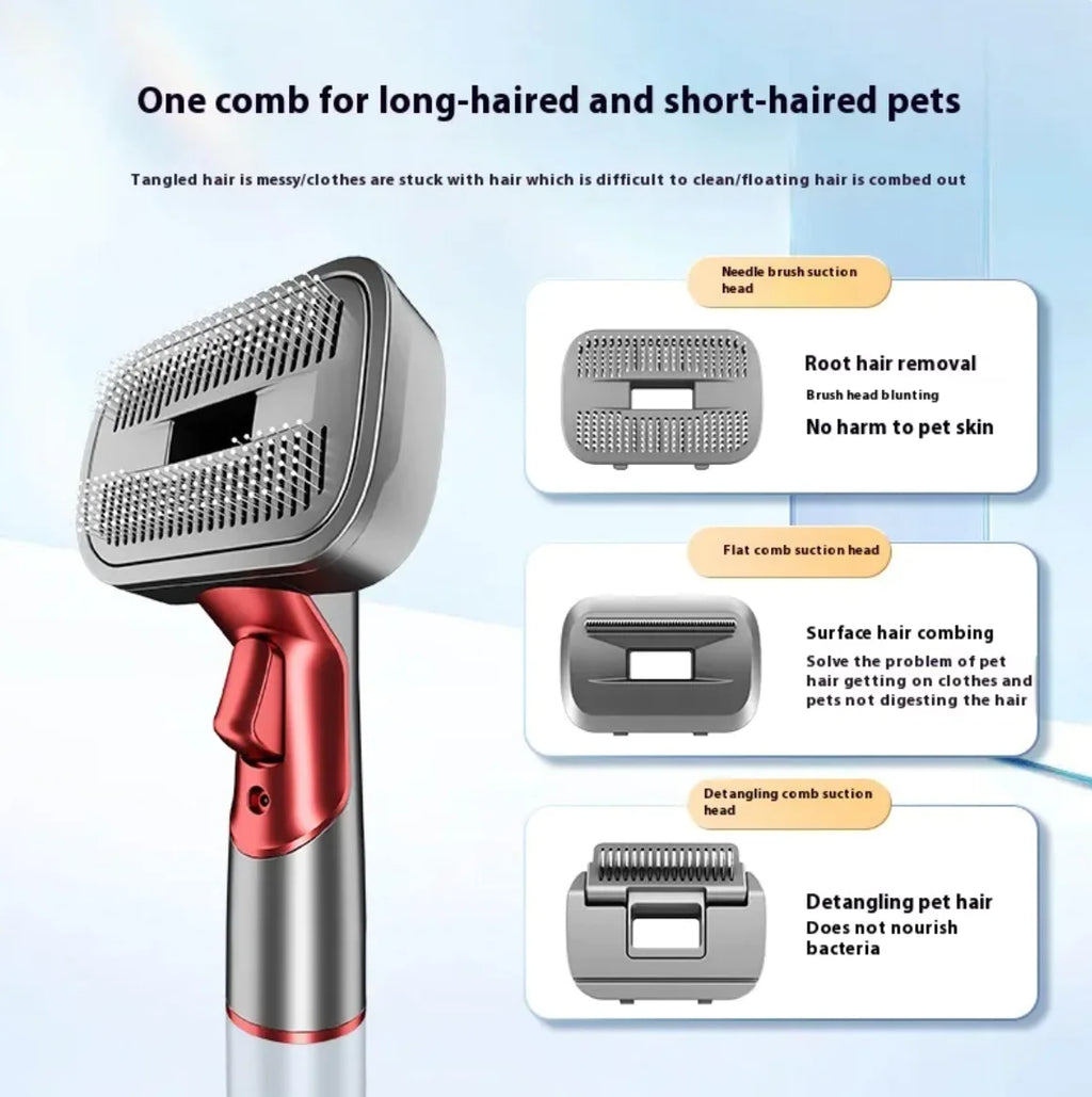 Complete Pet Grooming Kit with Hair Vacuum for Cats and Dogs