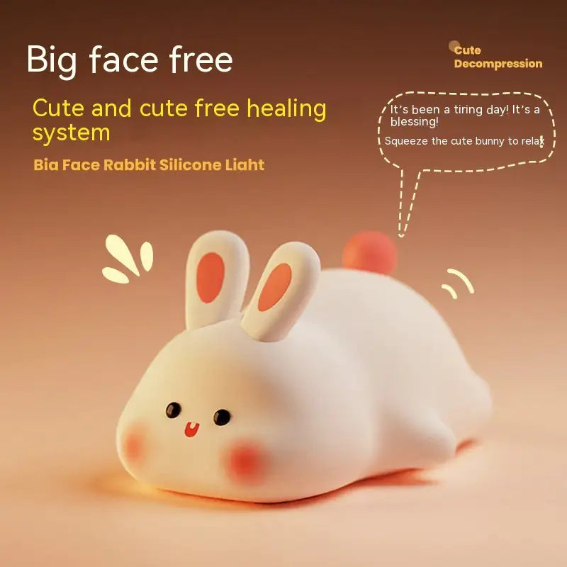 Soft Touch Rabbit LED Night Light