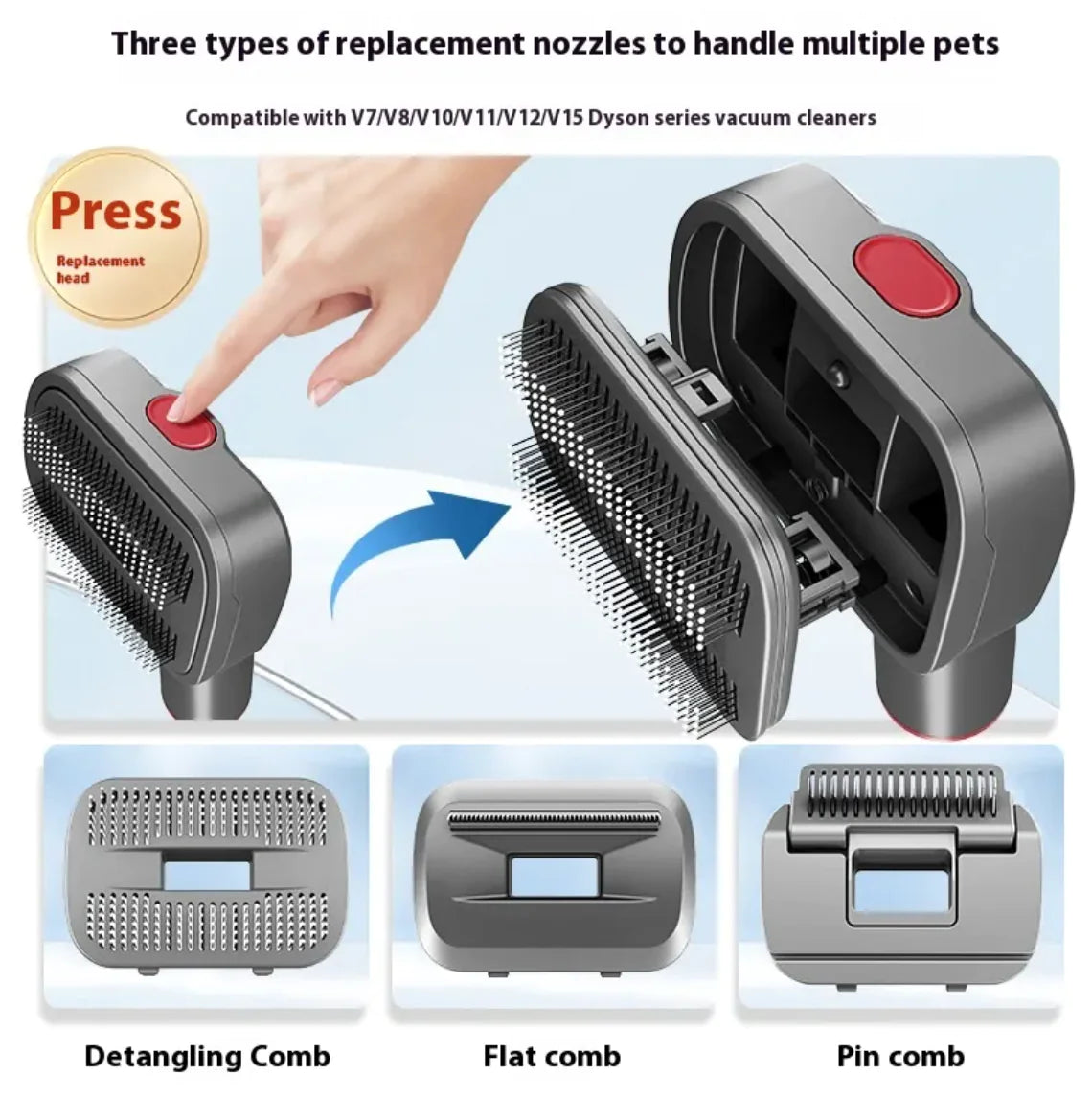 Complete Pet Grooming Kit with Hair Vacuum for Cats and Dogs